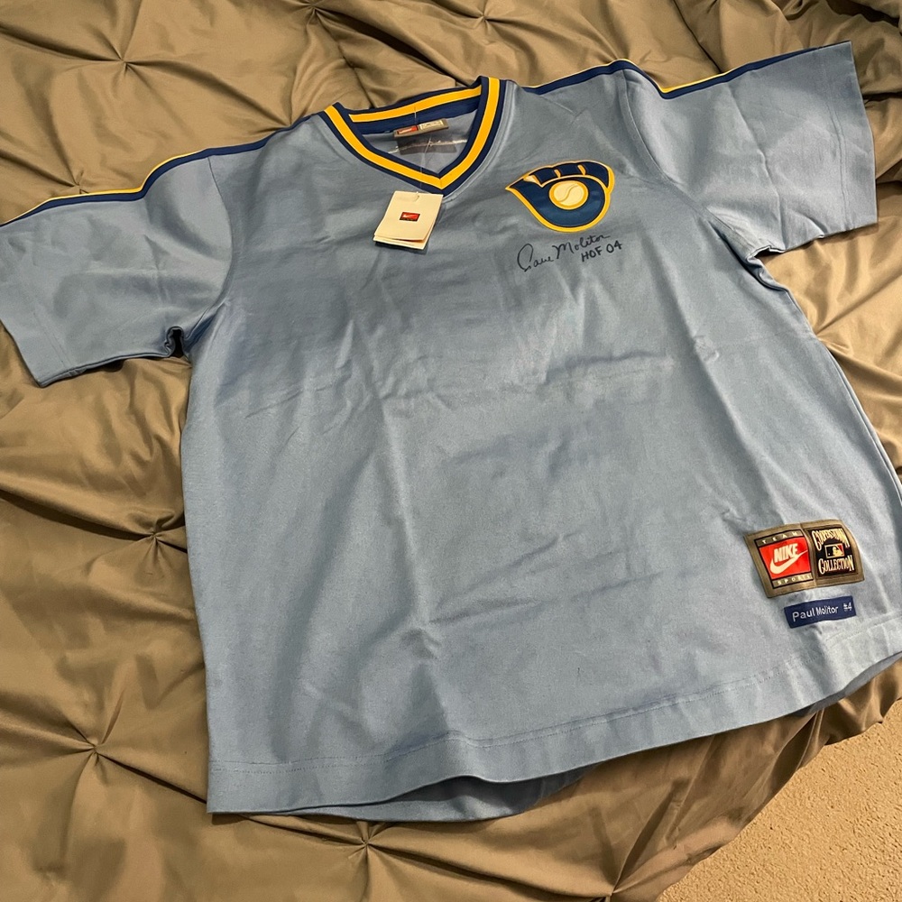 Vintage nike autographed Paul molitor jersey